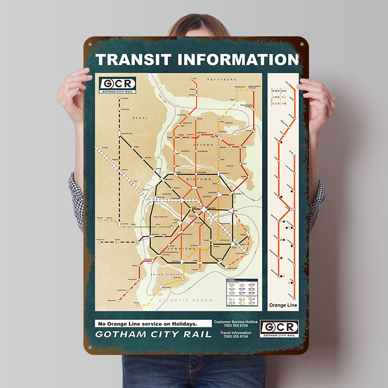 Custom Map Poster - Mapa Goradziego Głębin Nadmorskich Drukowany Plakat