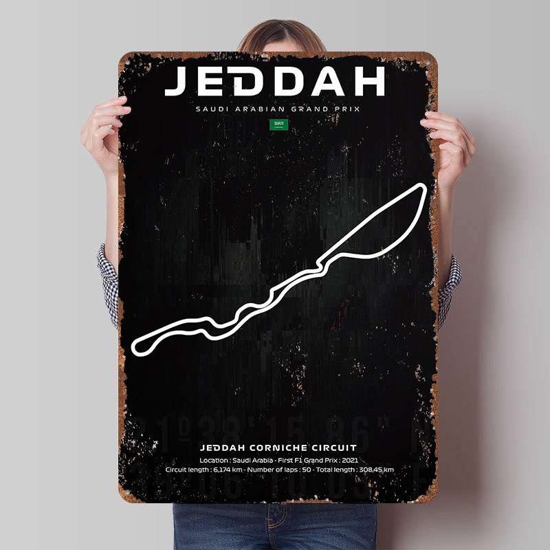 Custom Map Poster - Mapa toru Jeddah, plakat, personalizowana dekoracja