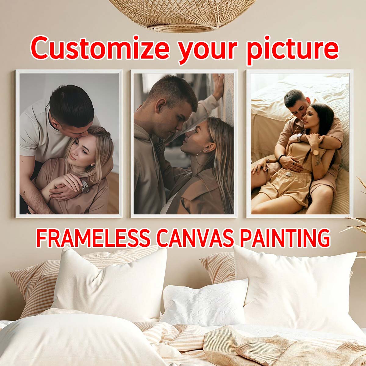 Tryptyk - 2D obraz olejny na d – Engraved Wood Frame recenzja i cena