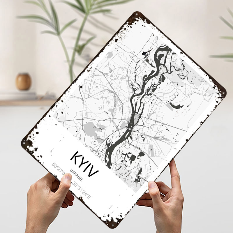 Mapa Kijowa Drukowana na Plaka – Custom Map Poster recenzja i cena